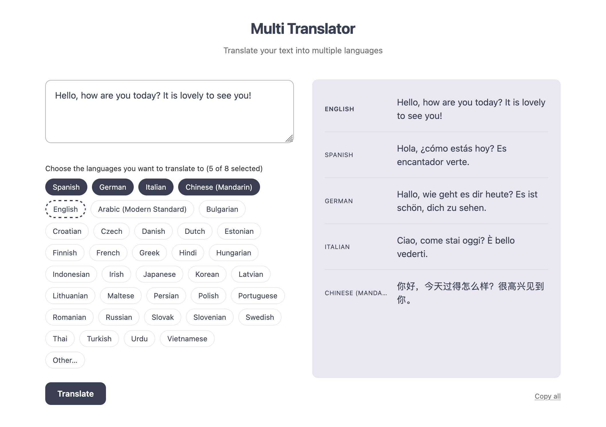 Multi-Translator